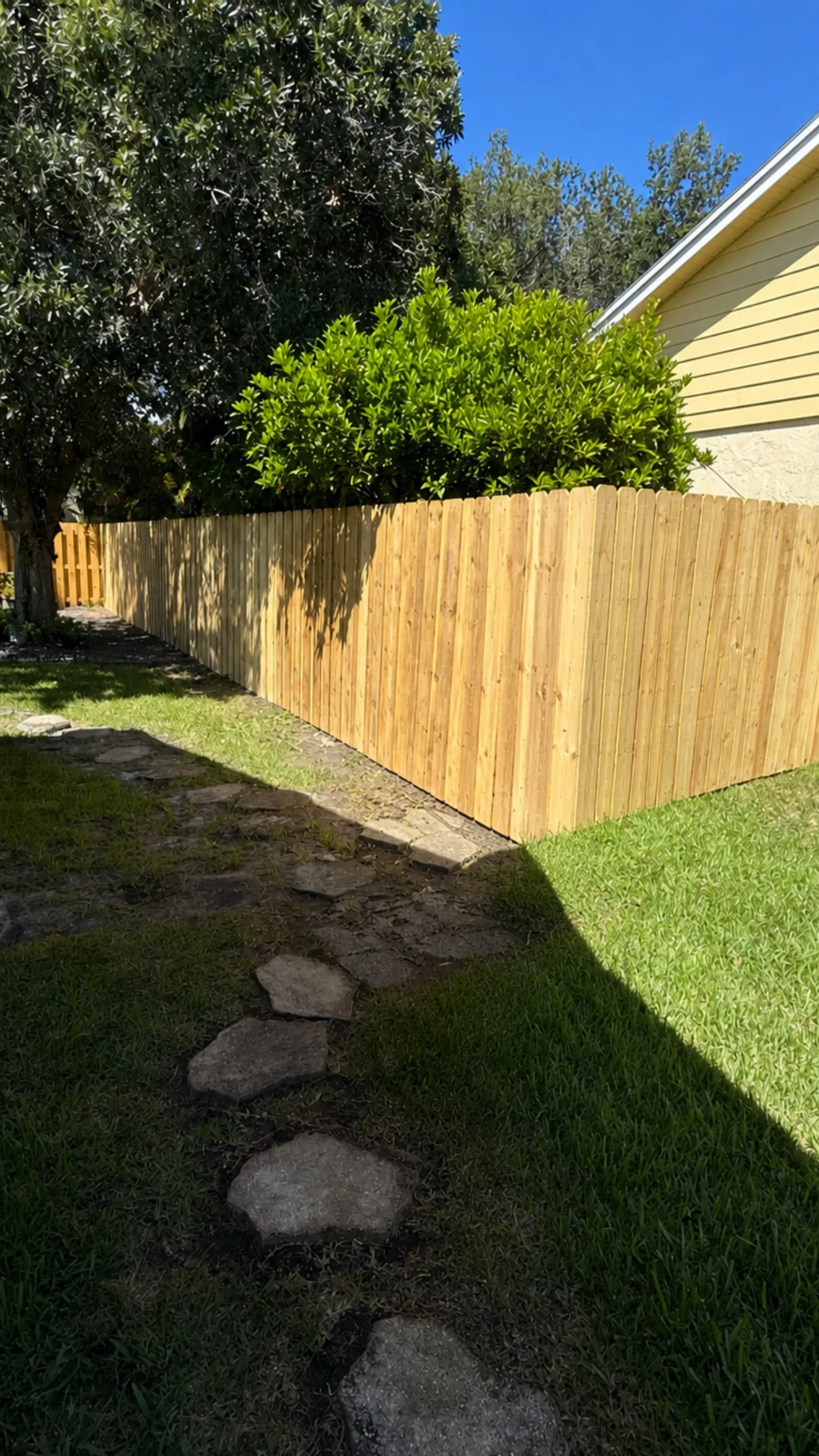 Wood privacy fence installed by FNH Services